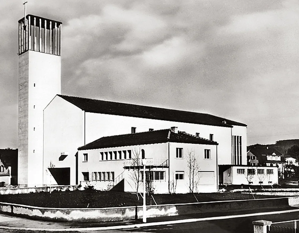 Historische Ansicht der Kiche Guthirt