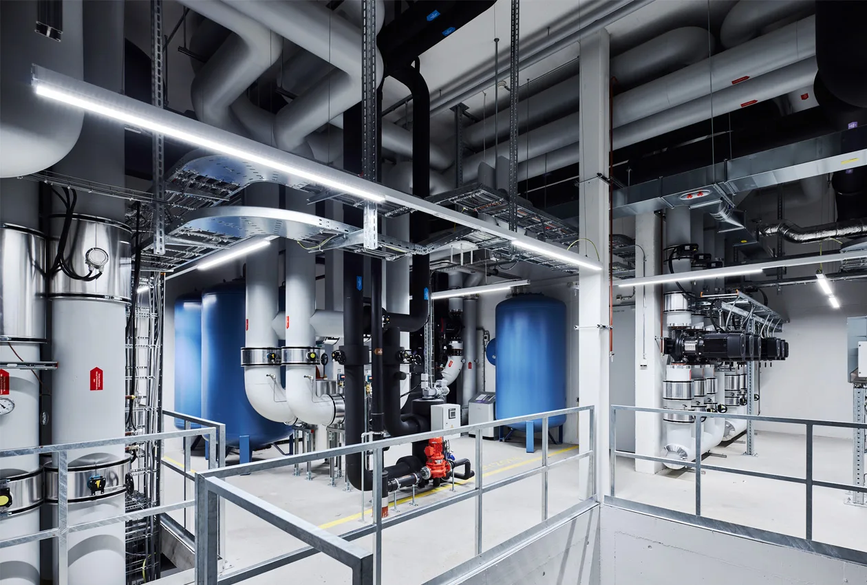 Ansicht Multi Energy Hub, welches erneuerbare Energien nutzt.